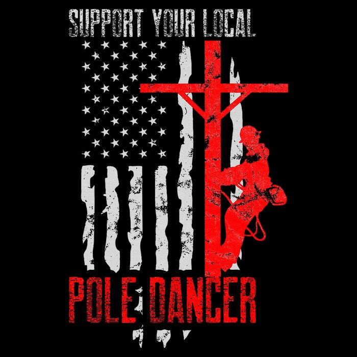 Support Your Local Pole Dancer Electric Lineman 16 in Basic Backpack