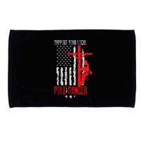 Support Your Local Pole Dancer Electric Lineman Microfiber Hand Towel