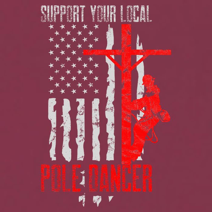 Support Your Local Pole Dancer Electric Lineman 16oz Travel Tumbler