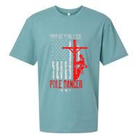 Support Your Local Pole Dancer Electric Lineman Sueded Cloud Jersey T-Shirt