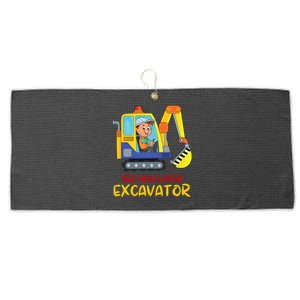 See You Later Excavator Large Microfiber Waffle Golf Towel