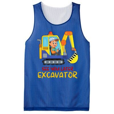 See You Later Excavator Mesh Reversible Basketball Jersey Tank