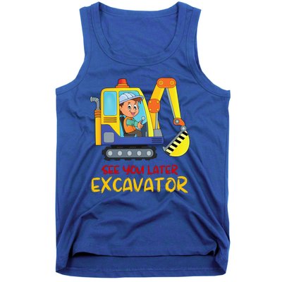 See You Later Excavator Tank Top