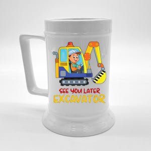 See You Later Excavator Beer Stein