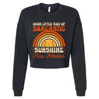 Sarcastic Your Little Ray Of Sarcastic Sunshine Has Arrived Gift Cropped Pullover Crew
