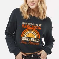 Sarcastic Your Little Ray Of Sarcastic Sunshine Has Arrived Gift Cropped Pullover Crew