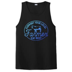 Support Your Local Farmer Eat Beef Great Gift PosiCharge Competitor Tank