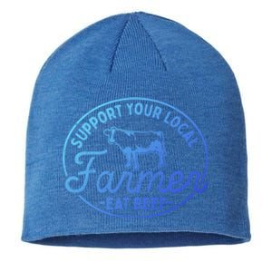 Support Your Local Farmer Eat Beef Great Gift Sustainable Beanie