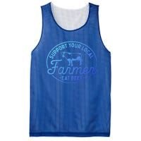 Support Your Local Farmer Eat Beef Great Gift Mesh Reversible Basketball Jersey Tank