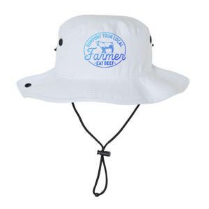 Support Your Local Farmer Eat Beef Great Gift Legacy Cool Fit Booney Bucket Hat