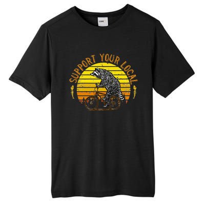 Support Your Local Raccoon Bicycle Tall Fusion ChromaSoft Performance T-Shirt