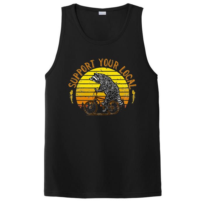 Support Your Local Raccoon Bicycle PosiCharge Competitor Tank