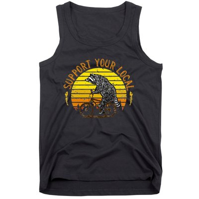 Support Your Local Raccoon Bicycle Tank Top