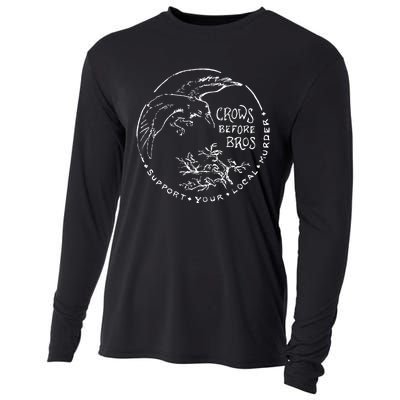 Support Your Local Murder Crows Before Bros Cooling Performance Long Sleeve Crew