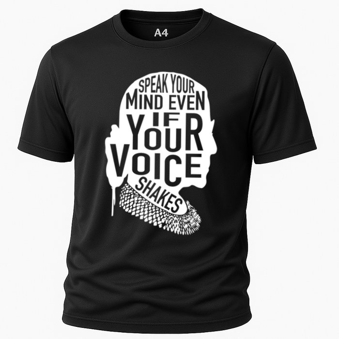 Speak Your Mind Even If Your Voice Shakes Rbg Feminist Gift Cooling Performance Crew T-Shirt