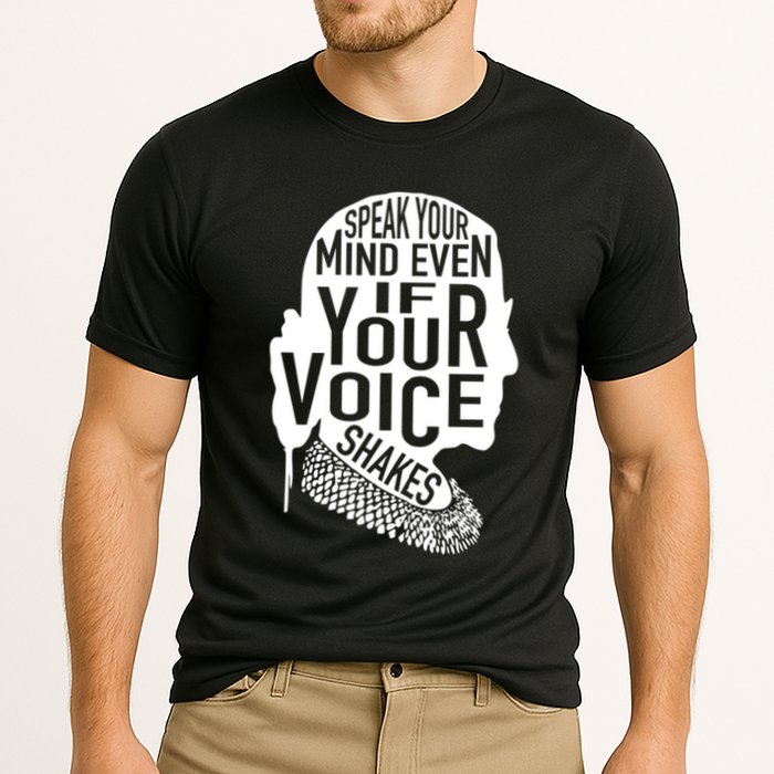Speak Your Mind Even If Your Voice Shakes Rbg Feminist Gift Cooling Performance Crew T-Shirt