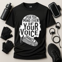 Speak Your Mind Even If Your Voice Shakes Rbg Feminist Gift Cooling Performance Crew T-Shirt