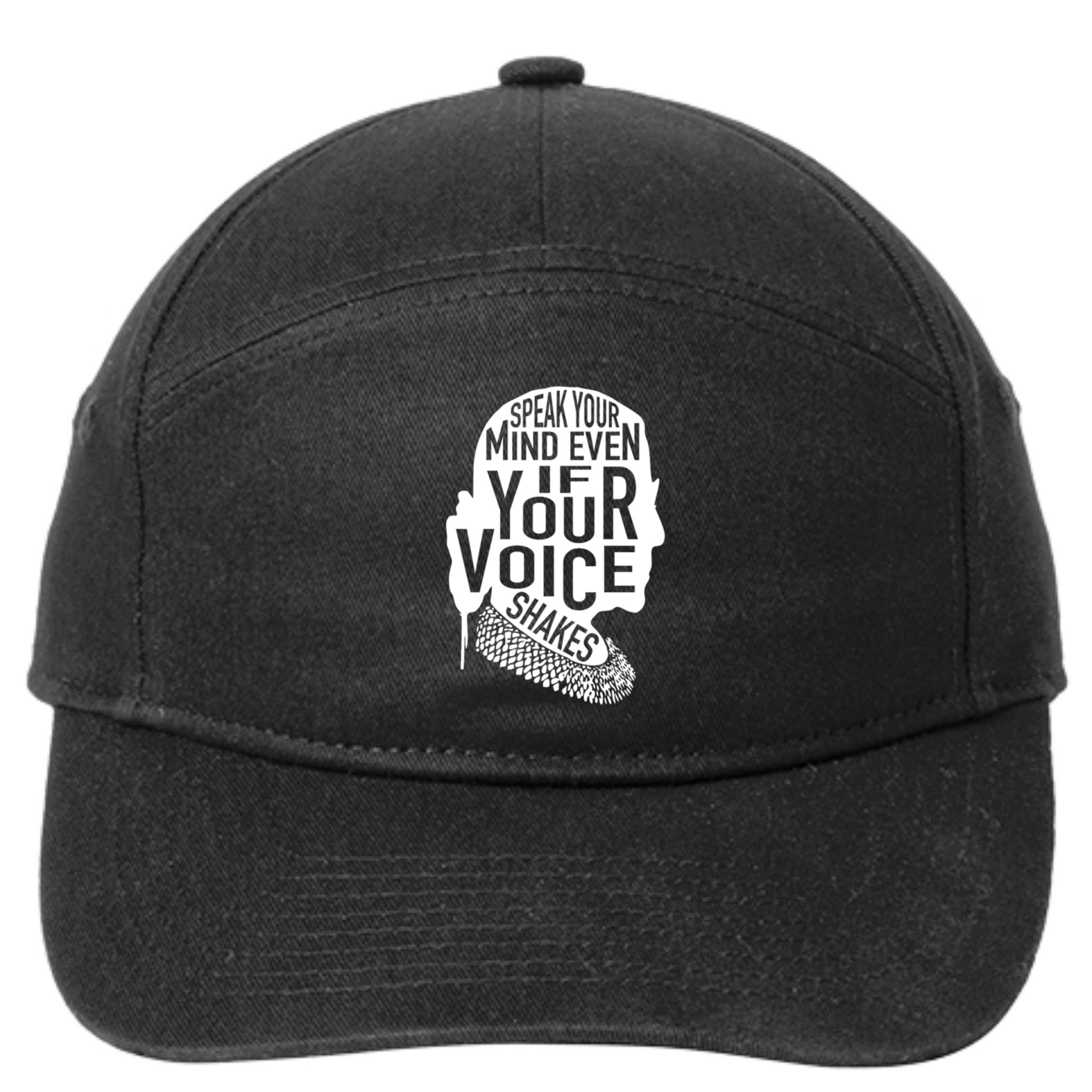 Speak Your Mind Even If Your Voice Shakes Rbg Feminist Gift 7-Panel Snapback Hat