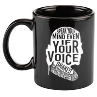 Speak Your Mind Even If Your Voice Shakes Rbg Feminist Gift 11oz C Handle Ceramic Mug