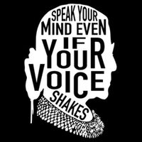Speak Your Mind Even If Your Voice Shakes Rbg Feminist Gift Drawstring Bag