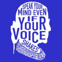 Speak Your Mind Even If Your Voice Shakes Rbg Feminist Gift Stripe Pom Pom Beanie