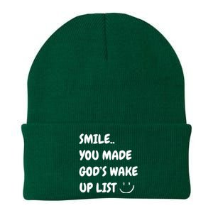 Smile You Made GodS Wake Up List Christian Knit Cap Winter Beanie