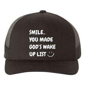 Smile You Made GodS Wake Up List Christian Yupoong Adult 5-Panel Trucker Hat