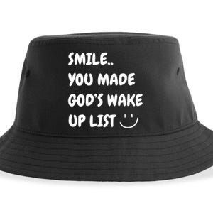 Smile You Made GodS Wake Up List Christian Sustainable Bucket Hat