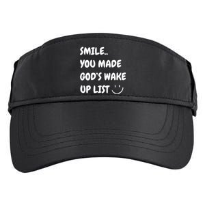 Smile You Made GodS Wake Up List Christian Adult Drive Performance Visor