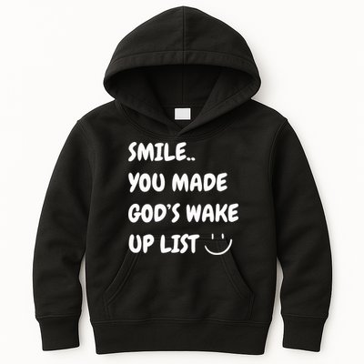 Smile You Made GodS Wake Up List Christian Kids Hoodie