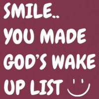 Smile You Made GodS Wake Up List Christian 16oz Travel Tumbler