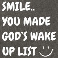 Smile You Made GodS Wake Up List Christian Cotton Canvas Backpack