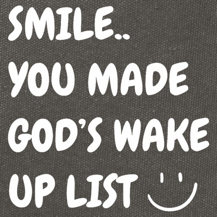 Smile You Made GodS Wake Up List Christian Cotton Canvas Backpack