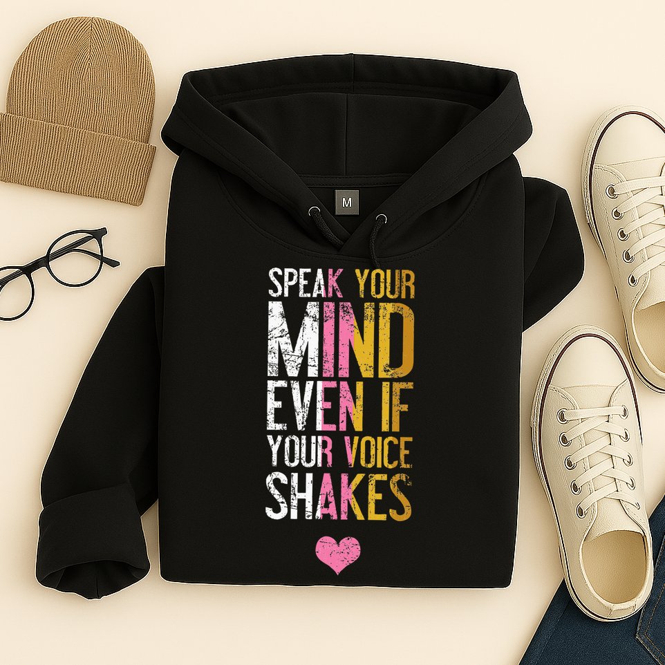 Speak Your Mind Even If Your Voice Shakes Rbg Hoodie