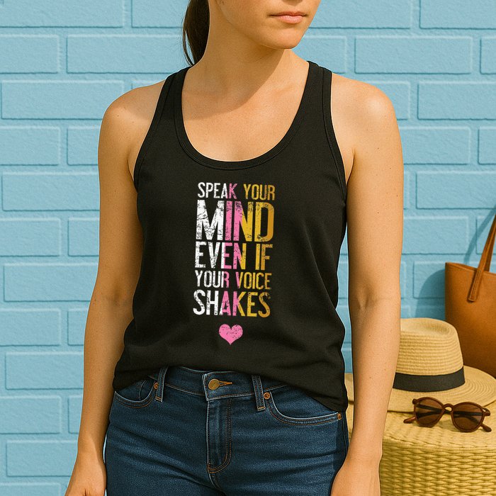 Speak Your Mind Even If Your Voice Shakes Rbg Womens Tank Top