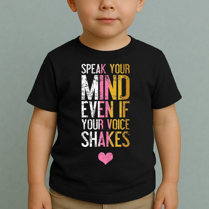Speak Your Mind Even If Your Voice Shakes Rbg Toddler T-Shirt