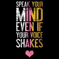 Speak Your Mind Even If Your Voice Shakes Rbg Visor