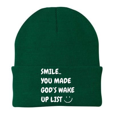 Smile You Made GodS Wake Up List Christian Jesus Knit Cap Winter Beanie