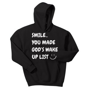 Smile You Made GodS Wake Up List Christian Jesus Kids Hoodie