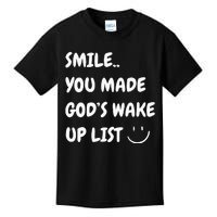 Smile You Made GodS Wake Up List Christian Jesus Kids T-Shirt