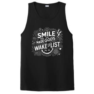 Smile You Made Gods Wake Up List Christian Jesus PosiCharge Competitor Tank