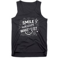 Smile You Made Gods Wake Up List Christian Jesus Tank Top