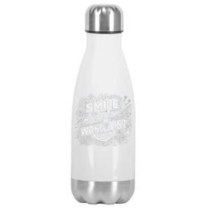 Smile You Made Gods Wake Up List Christian Jesus Stainless Steel Insulated Water Bottle