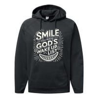 Smile You Made Gods Wake Up List Christian Jesus Performance Fleece Hoodie