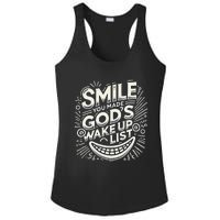 Smile You Made Gods Wake Up List Christian Jesus Ladies PosiCharge Competitor Racerback Tank