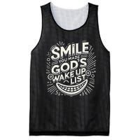 Smile You Made Gods Wake Up List Christian Jesus Mesh Reversible Basketball Jersey Tank