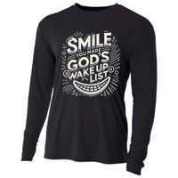 Smile You Made Gods Wake Up List Christian Jesus Cooling Performance Long Sleeve Crew