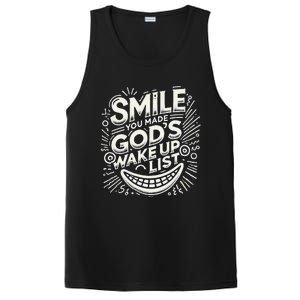 Smile You Made Gods Wake Up List Christian Jesus PosiCharge Competitor Tank