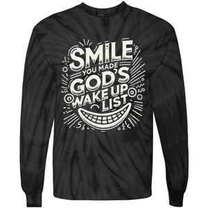 Smile You Made Gods Wake Up List Christian Jesus Tie-Dye Long Sleeve Shirt