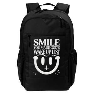 Smile You Made Gods Wake Up List Christian Jesus Daily Commute Backpack